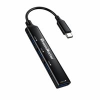 Mini Hub Dream Kacher de Aleación de Aluminio Tipo-C, 5 Puertos USB 3.0/2.0, Carga, Transferencia de Datos, Compatible con Tarjetas SD, Sin Necesidad de Enchufe