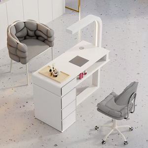 Modern Luxury Marble Top Manicure Table Built-in Dust Collector <b>Nail</b> Workstation Storage Drawers Professional <b>Nail</b> Salon Tech - Product Image 1