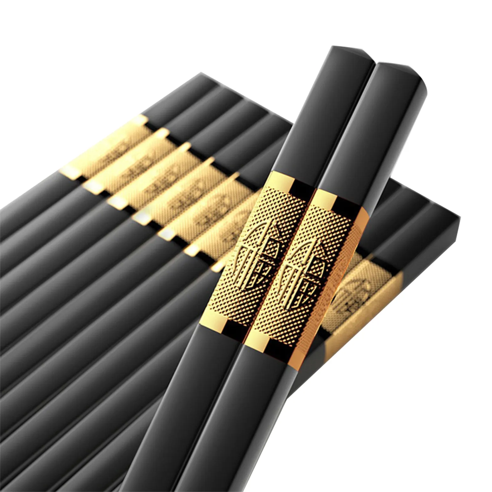 Estick Metal Custom Logo Black Buy Japanese Alloy 10 Pair Engraved Fiberglass Chopsticks With Lid