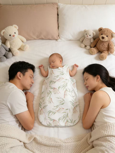 <span class=keywords><strong>Gigoteuse</strong></span> chaude pour bébé nouveau-né garçon en <span class=keywords><strong>coton</strong></span> 100% respirant avec fermeture éclair et motif botanique - Product Image 4