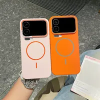 Coque de téléphone magnétique fine et unie pour iPhone 17/16/15/14/13/12/11 Pro/17 Pro Max – Housse de protection antichoc