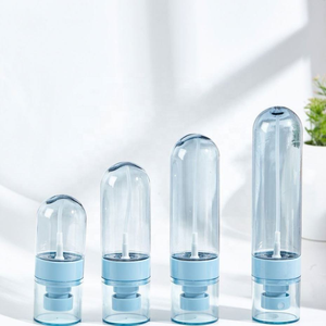 Cylinder PET Plastic Spray <b>Bottle</b> <b>Pump</b> <b>Dispenser</b> Blue Transparent Cosmetic Use - Product Image 5