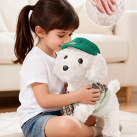 Peluche chiot électrique télécommandée HongRuiKe, simulation West Highland, avec boîte cadeau et logo personnalisé pour bébé (cadeau de pleine lune)