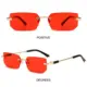 Lunettes de soleil sans monture avec logo personnalisé, protection UV400, accessoire de mode, lunettes de soleil Y2K, lunettes rectangulaires sans monture pour femmes et hommes - Product Image 6