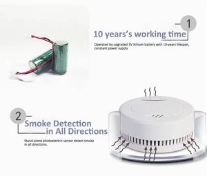 Factory 10 Years Built-in Lithium Battery <strong>Smoke</strong> <strong>Detector</strong> <strong>Smoke</strong> Alarm En14604 <strong>Approved</strong> Alarma De Humo Rauchmelder - Product Image 6