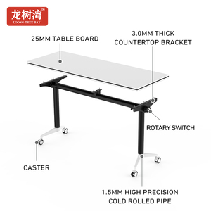 Ensemble combiné de table et de chaise pliables multifonctionnelles pour salle de conférence, cours de formation, bureau, réunion - Product Image 2
