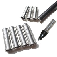 Inserts de siège en aluminium Flèche en fibre de carbone Point d'insertion de flèche Diamètre intérieur de 7.6mm Embouts de flèche Pointe large