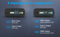 Chargeur portable universel à charge rapide 20000mAh réel, blanc, avec affichage LED pour smartphone, entrée Type-C, batterie Li-polymère 22,5W