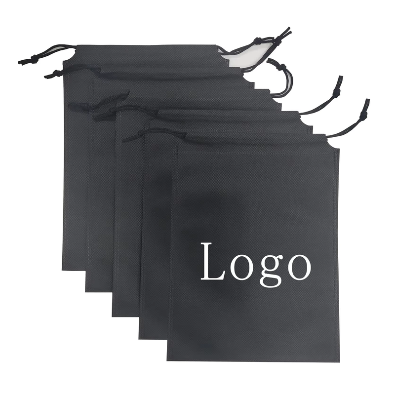 Eco Nonwoven Personalized Black Shoes Storage