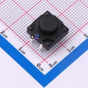 TC-1812DR-6.5H-250 Tactile Switch Through hole Component (THT),12x12mm Switch Through Hole 12mm 12mm 6.5mm - Product Image 1