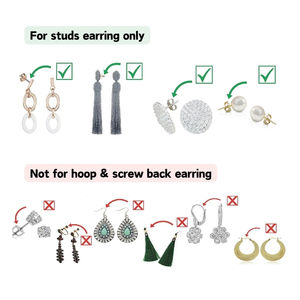Hypoallergenic Brass <strong>Earring</strong> <strong>Backs</strong> with Ear <strong>Locking</strong> Feature 18K Gold Plated Jewelry Findings Packed in Bag - Product Image 6