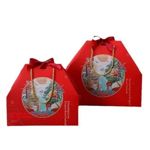 2026 Zongzi Gift <b>Box</b> with Clear Window Premium Handheld Traditional Chinese Dragon Boat Festival <b>Treats</b> In Stock - Product Image 1