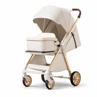 Poussette bébé pliable, cadre en alliage d'aluminium réversible, 4 roues, absorption des chocs, pliage à une touche, pour les tout-petits de 6 à 36 mois