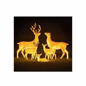 Décoration personnalisée en résine transparente et fibre de verre, cerf lumineux LED néon IP65 pour extérieur, Noël, Halloween, festivals et mariages - Product Image 1