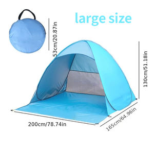 Tente de plage, <span class=keywords><strong>abri</strong></span> solaire pour 3/4-5/6-7/8-10 personnes avec protection UV UPF 50, légère et facile à installer, auvent de plage - Product Image 6