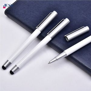 Nuevo Bolígrafo de Metal Blanco con Pantalla Táctil y Rodillo de Acero Inoxidable, con Tapa, Regalo Empresarial, Multifunción, Stylus - Product Image 4