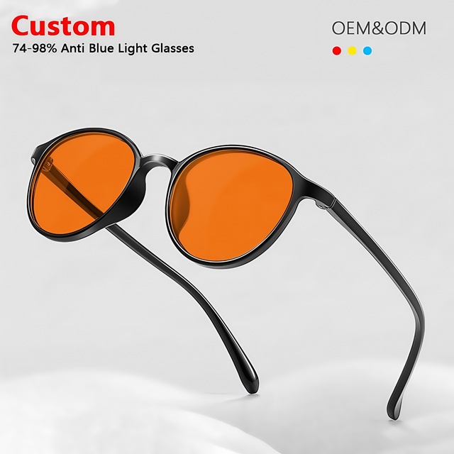 High Quality Custom Logo Anti Light Computer Gaming Red Eyewear Bluelight Orange Eyeglasses Frames Blue Light Blocking Glasses