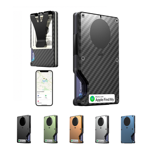 Portefeuille intelligent en alliage d'aluminium et fibre de carbone avec blocage RFID pour la vente en gros - Product Image 1