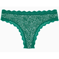 Celana Dalam Wanita Model Thong Pinggang Rendah Seksi Berenda Motif Cetak Cepat Kering untuk Sehari-hari OEM ODM