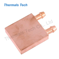 Bloc de refroidissement CPU en cuivre standard pour plaque froide liquide d'ordinateur 40*40 mm