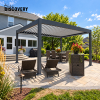 Pergola moderne en aluminium à lames orientables, motorisée, imperméable, pour jardin, terrasse, patio et extérieur