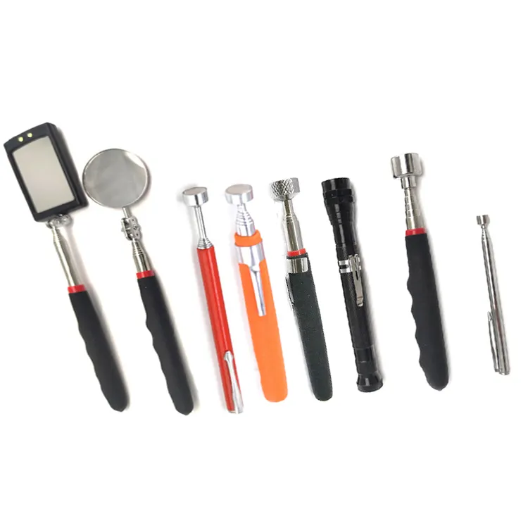 telescoping magnetic pick up tool set industrial inspection mirror flexible extendable 31" 20