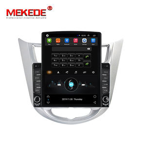 Lecteur DVD de voiture MEKEDE Tesla Android 9 1+16G Quad Core pour Hyundai Solaris <span class=keywords><strong>Accent</strong></span> Verna Radio stéréo audio GPS WIFI - Product Image 4