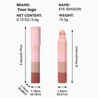Vente en gros OEM ODM Personnalisé 4 Couleurs Imperméable Mini Stick Fard à Paupières Marque Privée Haute Qualité Scintillant Effet Caméléon