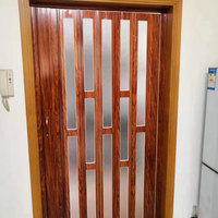 Usine Pas Cher En Plastique Transparent Accordéon Portes Coulissantes Partition Commercial Shop Blanc PC Polycarbonate Porte Pliante