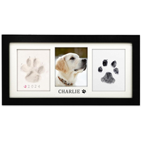 Kit de cadre pour empreintes de pattes, souvenir d'empreintes de pattes de chien/chat, noir