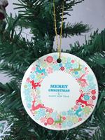 Décorations Ting Mingyi, ornements de Noël personnalisés en céramique double face vierge pour sublimation ou personnalisation