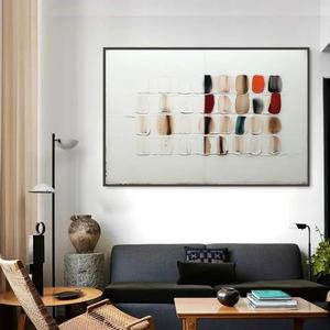 Cuadros al por mayor con textura de azulejos, pintura al óleo abstracta, arte de pared 100% pintado a mano sobre lienzo, decoración para el hogar y hoteles, marco de madera para colgar - Product Image 2