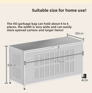 Poubelle respirante coréenne japonaise de grande capacité Triple verrouillage en acier facile à démonter installer Transport pour cuisine jardin - Product Image 6