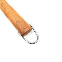 Spatules en métal pour la cuisson au barbecue camping, spatule à griller en acier inoxydable spatule à fente avec long manche en bois