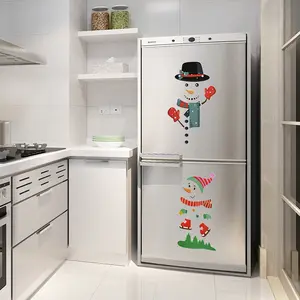 Snowman PVC Fridge Magnet Home Decor Christmas Tree Magnetic Stickers on Refrigerator Santa Claus Message Magnets Xmas Gift