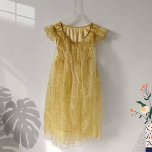 Robe de fête pour enfants, nouvelle conception MS, robe de princesse reine des neiges jaune, costume Elsa pour filles - Product Image 3