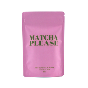 Custom rifinitura <span class=keywords><strong>rosa</strong></span> opaca piccola dimensione 30G Stand up custodia con chiusura lampo per Matcha in polvere sacchetti di plastica - Product Image 1