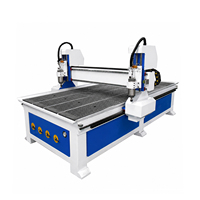 Máquina Router CNC de Doble Cabezal para Madera Jinan Mosencnc 1325, Mesa de Vacío, Servomotor, Husillo de 4.5Kw con Refrigeración por Agua, 25 Rieles Guía HIWIN