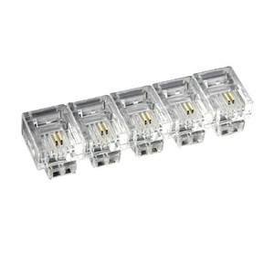 Conector Telefónico Rj11 6P2C Transparente para Línea Telefónica, Paquete de 1000 - Product Image 1