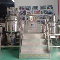 Mélangeur et homogénéisateur de savon liquide, machine à émulsionner sous vide pour coloration capillaire, crème pour le visage et lotion, à double enveloppe.