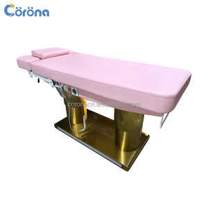 Chaise esthétique inclinable réglable personnalisée de haute qualité en forme de s lit de cils de salon électrique rose - Product Image 4