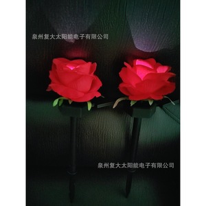 Lampes solaires de jardin en forme de rose, LED portables, résistantes à l'eau, pour la décoration extérieure - Product Image 5