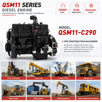 Motor Diésel SCDC CUM Serie QSM11 de 290HP, 1800rpm, 6 Cilindros, Control Electrónico con ECU, Usado para Maquinaria de Construcción