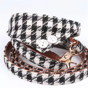 Swallow Gird Dog Collar Adjustable Pet Collar Leash Set Luxury Designer Custom Pet Supplies Accessories