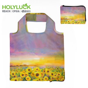 Van Gogh peint à la main peinture à l'huile sac à provisions célèbre peinture motif sac de rangement Portable sac pliant - Product Image 2