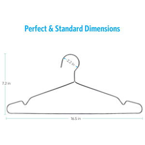 Clothes <b>Hangers</b> 50 Pack Wire Coat <b>Hangers</b> Stainless Steel Non Slip Heavy Duty Clothing <b>Hangers</b> - Product Image 4