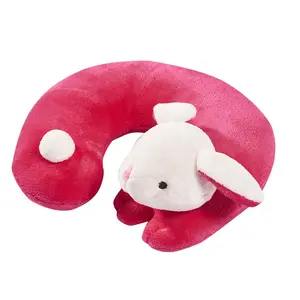 Z582 Cheap Great Quality Kids Bunny Crescent Shape Neck Pillow for Travelling Airplane Easy Carry Cheap Neck Pillow