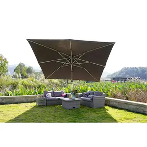 4x4m kommerzielles Luxushotel Outdoor Umbrella Cantilever Umbrella Big Size
