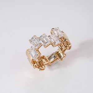 Luxury 14K Gold Lab Grown Emerald Unisex <b>Ring</b> Adjustable Fine Jewelry Gemstone Engagement Wedding <b>Ring</b> <b>for</b> <b>Men</b> Women - Product Image 5