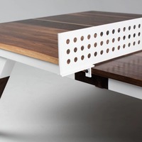 Table de ping-pong multifonctionnelle moderne en bois pour intérieur, convertible en table à manger ou bureau, ensemble professionnel durable
